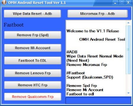 OMH Android Reset Tool